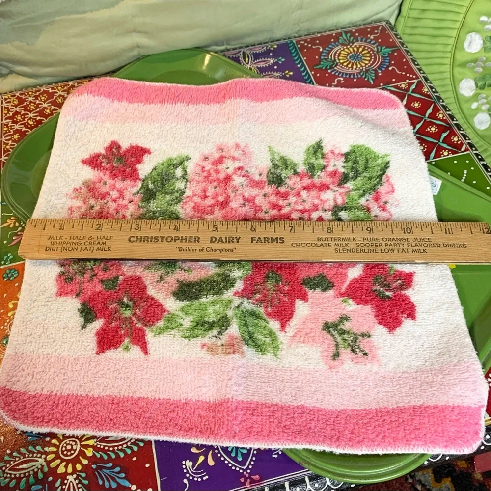 70s Floral Washcloth Lot of 3